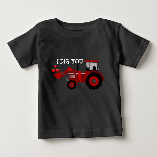 I dig you Valentine Truck hearts boys shirt (Front)