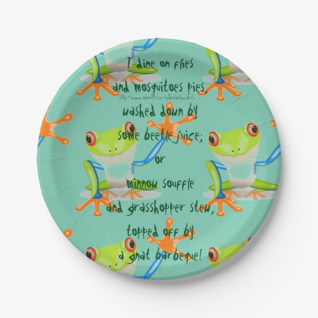 "I DINE ON FLIES!" PAPER PLATES (Front)