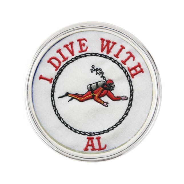 I Dive With AL Lapel Pin (Front)