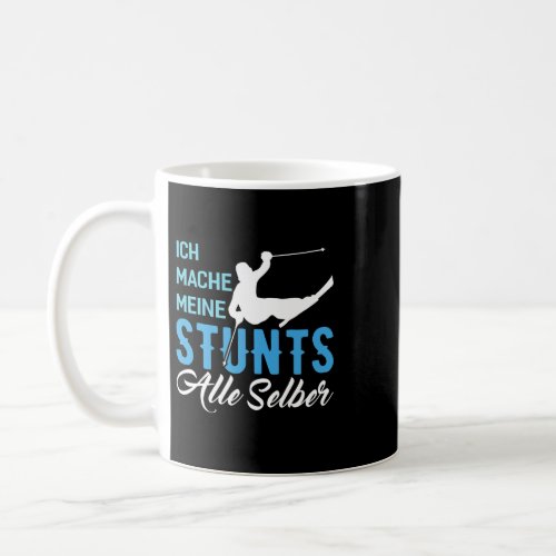 I do all my stunts by myself 2Skiing saying 2Funny Coffee Mug