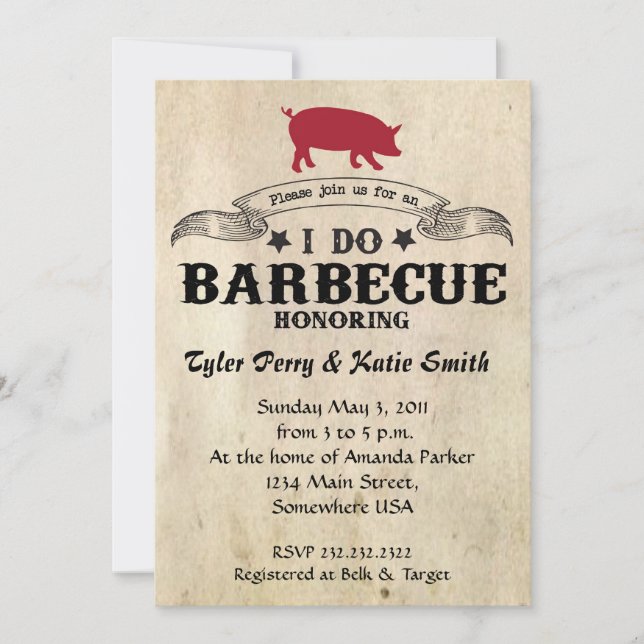 I Do Barbecue Invitation (Front)