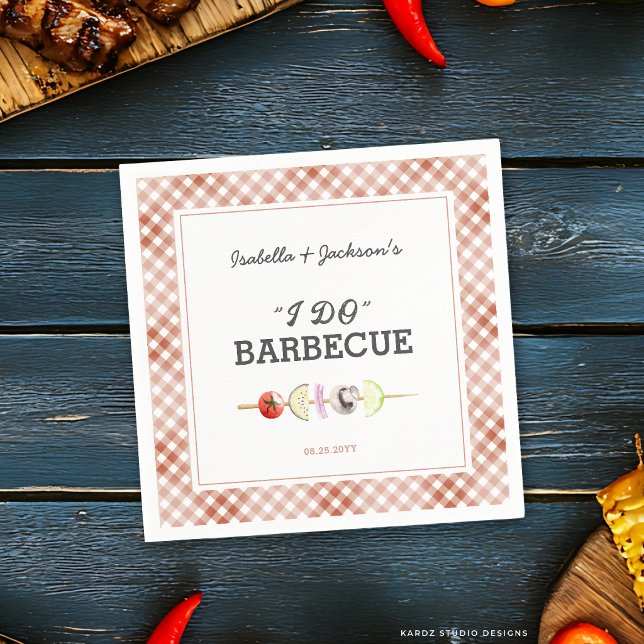 I DO Barbecue Wedding Shower Invitation Napkins (Creator Uploaded)