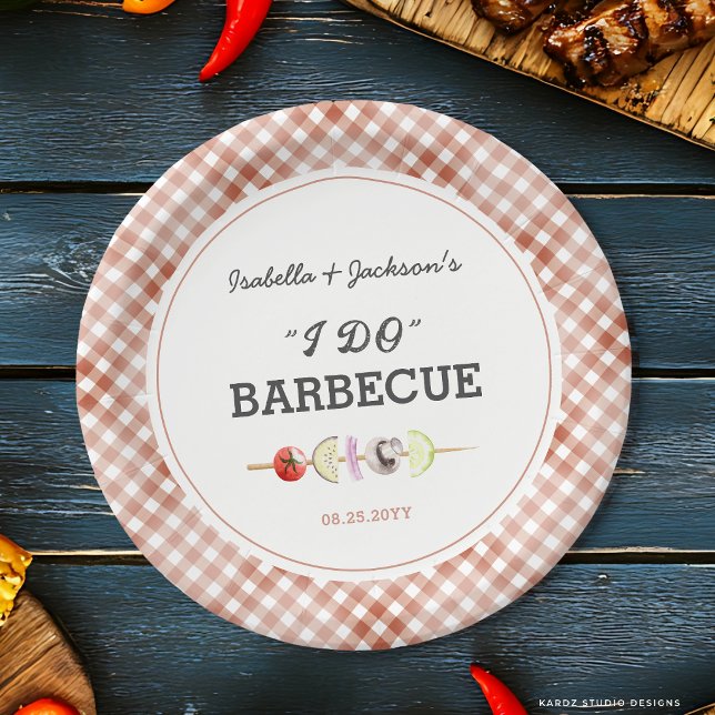 I DO Barbecue Wedding Shower Paper Plates (Creator Uploaded)