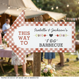 I Do Barbecue Wedding Shower Road Sign
