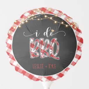 I Do BBQ Balloon - Gingham - Custom