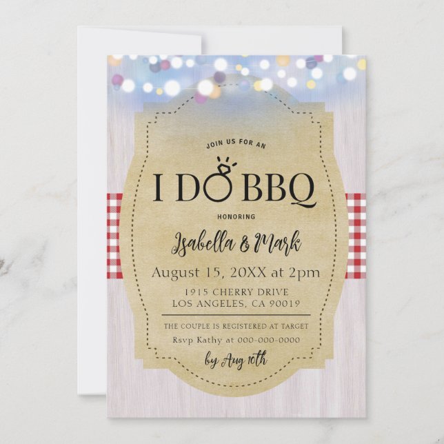 I Do BBQ Barbecue Bridal Shower Invitation (Front)