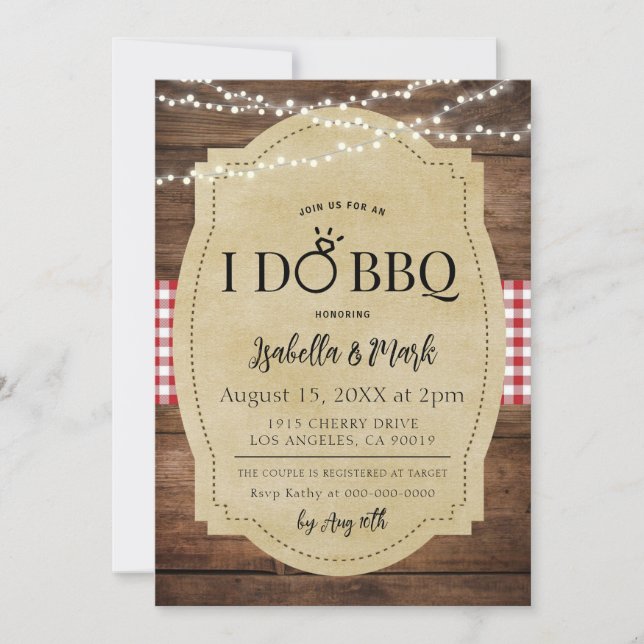 I Do BBQ Barbecue Bridal Shower Invitation (Front)