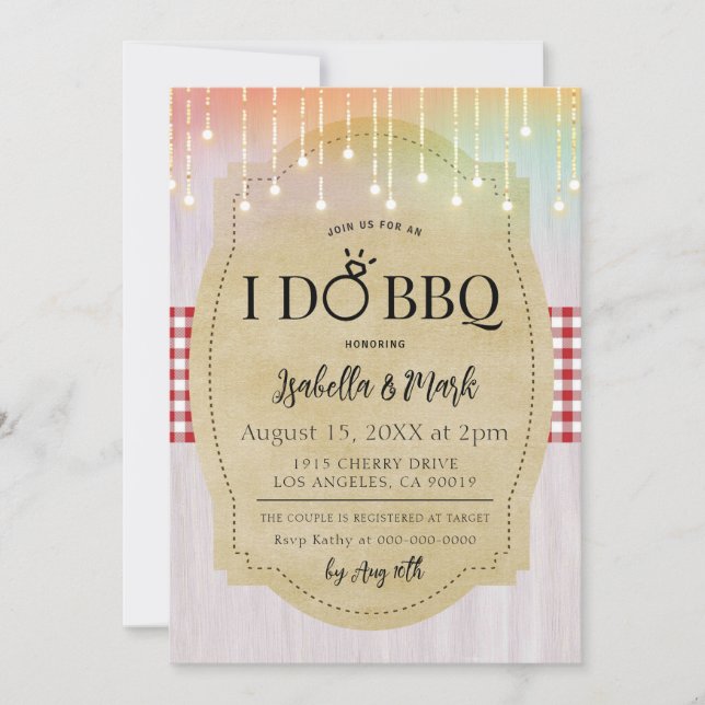 I Do BBQ Barbecue Bridal Shower Invitation (Front)