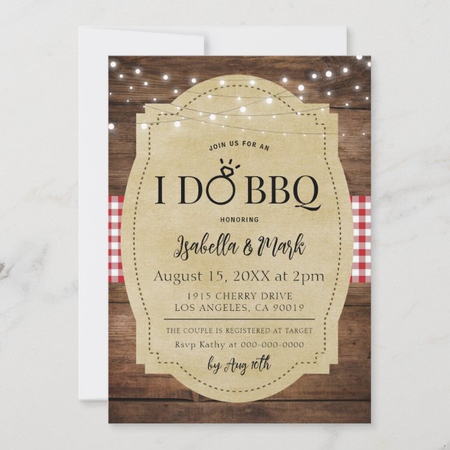 I Do BBQ Barbecue Bridal Shower Invitation (Front)