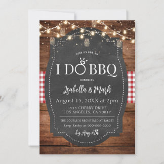 I Do BBQ Barbecue Bridal Shower Invitation