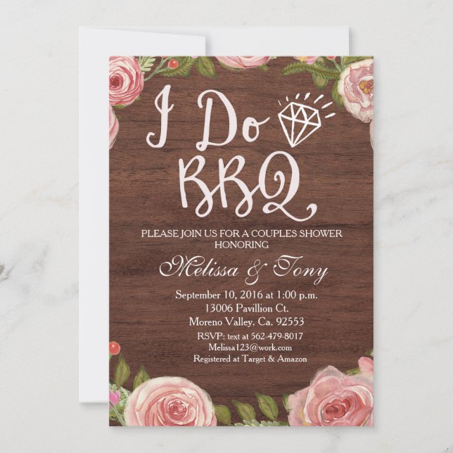 I Do BBQ Barbecue Shower Invitation (Front)