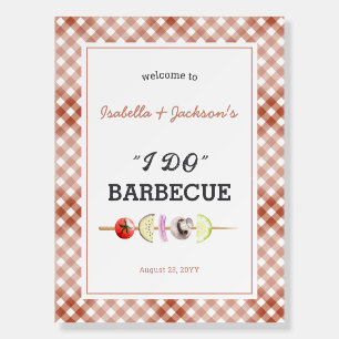 I DO BBQ Barbecue Wedding Shower Welcome Sign