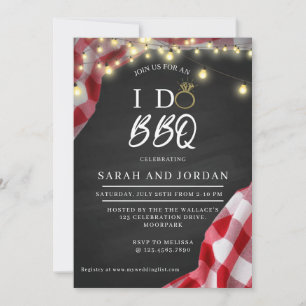 I do BBQ, BBQ Party, BBQ rehearsal, ENGAGEMENT Invitation
