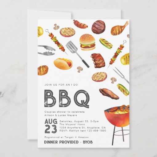 I Do Bbq Bbq Wedding Shower Invitation Zazzle