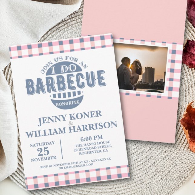 I Do BBQ Bridal Shower Couple Modern Invitations  (Creator Uploaded)