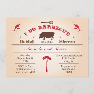 I Do BBQ Bridal Shower Invitation
