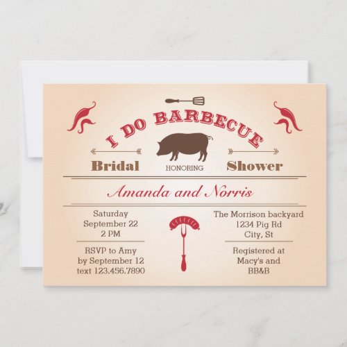 I Do BBQ Bridal Shower Invitation