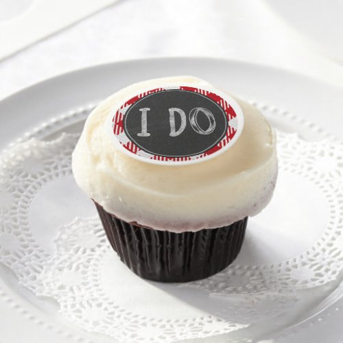 I Do BBQ Bridal  Wedding Shower Gluten Free Edibl Edible Frosting Rounds