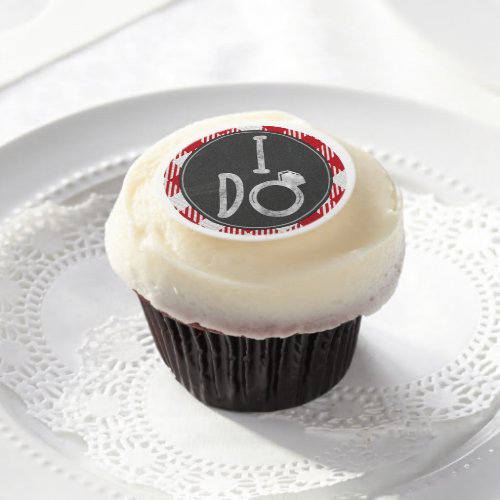 I Do BBQ Bridal  Wedding Shower Gluten Free Edible Frosting Rounds