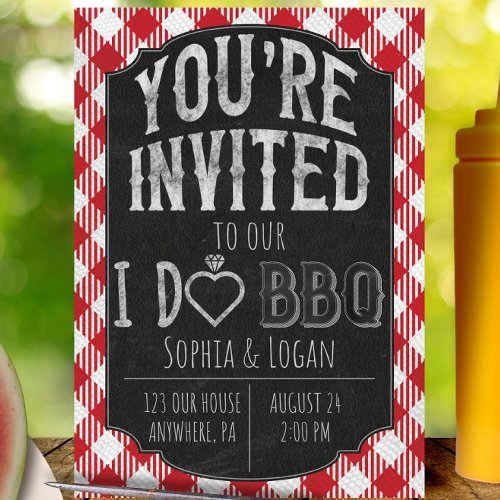 I Do BBQ Bridal  Wedding Shower Invitation