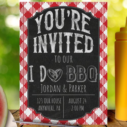 I Do BBQ Bridal  Wedding Shower Invitation