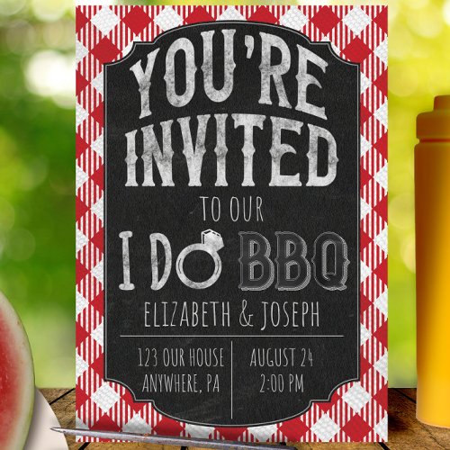 I Do BBQ Bridal  Wedding Shower Invitation