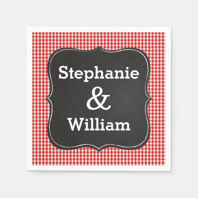 I Do BBQ Couples Barbeque Shower Paper Napkins (Front)