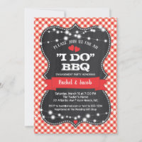 I DO BBQ Couples Co-ed Chalkboard Engagement Party