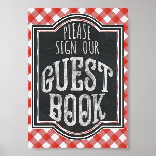 I Do BBQ Couples Coed Engagement Guest Book Sign