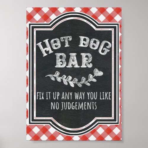 I Do BBQ Couples Coed Engagement Party Burger Bar Poster