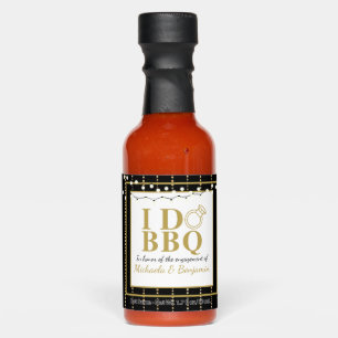 I Do BBQ Couples Shower Engagement Party Hot Sauces
