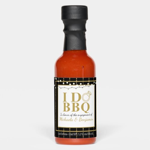 I Do BBQ Couples Shower Engagement Party Hot Sauces