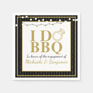 I Do BBQ Couples Shower Engagement Party Napkins