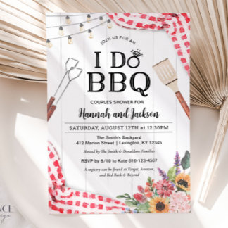 I Do BBQ Couples Shower Invitation