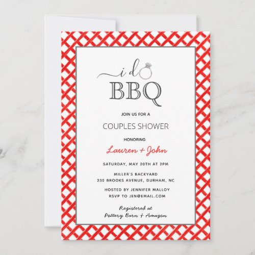I do BBQ Couples shower invitation