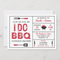 I Do BBQ Couple's Shower Invitation