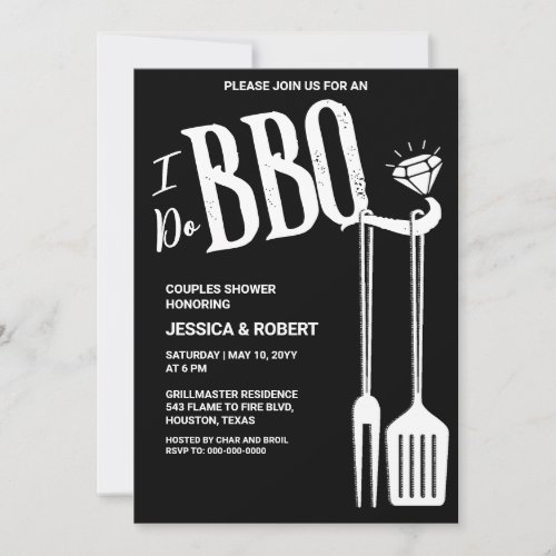 I Do BBQ Couples Shower Invitation