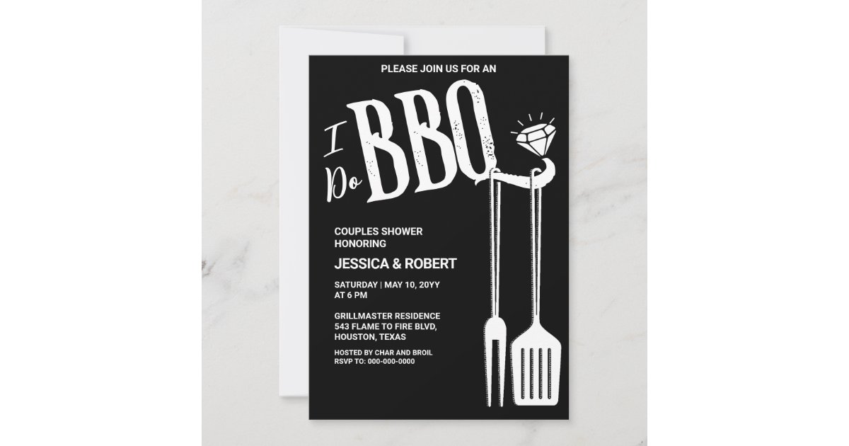 I Do BBQ Couples Shower Invitation | Zazzle