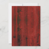 I DO BBQ Couples Shower Rustic Red Barn Wood Invitation (Back)