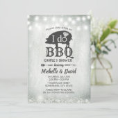 I DO BBQ Couples Shower Rustic Wedding Invitation (Standing Front)