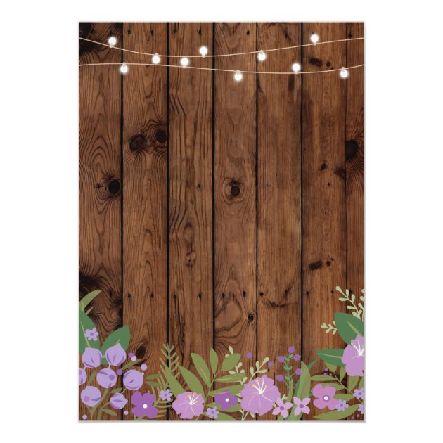 I DO BBQ Couples Shower String Lights Wood Invite