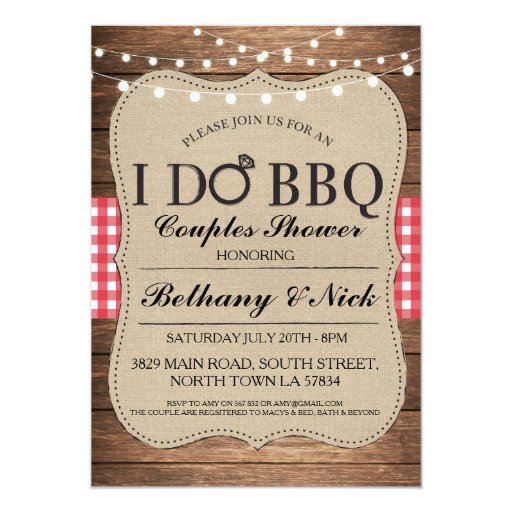 Couples Shower Invitations Bbq 3