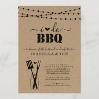 I Do BBQ Couples Wedding Bridal Shower Engagement Invitation