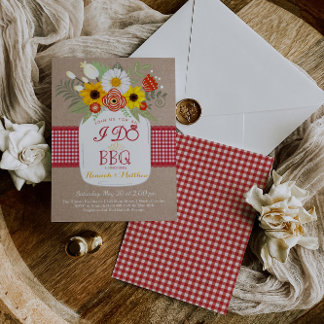 I Do BBQ Engagement Bridal Shower Invitation