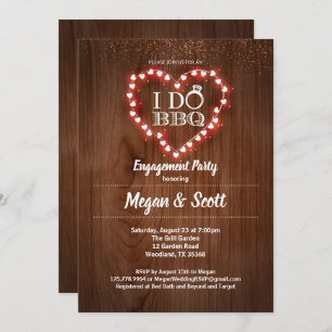 I do BBQ engagement / couples shower invitation