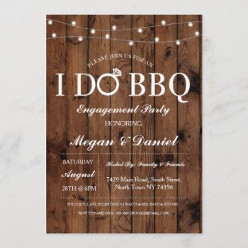 I Do Bbq Engagement Couples Shower Wood Invite by WOWWOWMEOW at Zazzle