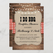 I DO BBQ Engagement Couples Showers Rustic Invite (Front/Back)
