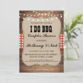 I DO BBQ Engagement Couples Showers Rustic Invite (Standing Front)