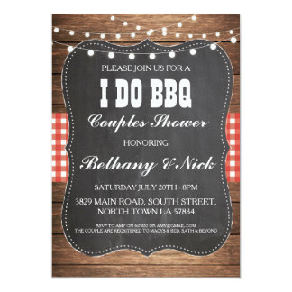 I DO BBQ Engagement Couples Showers Rustic Invite