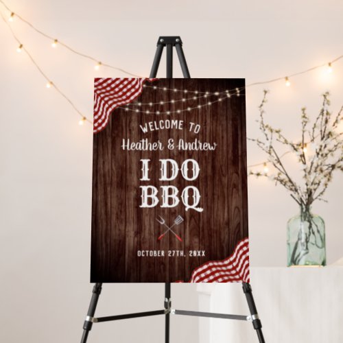 I DO BBQ Engagement Decorations Welcome Sign